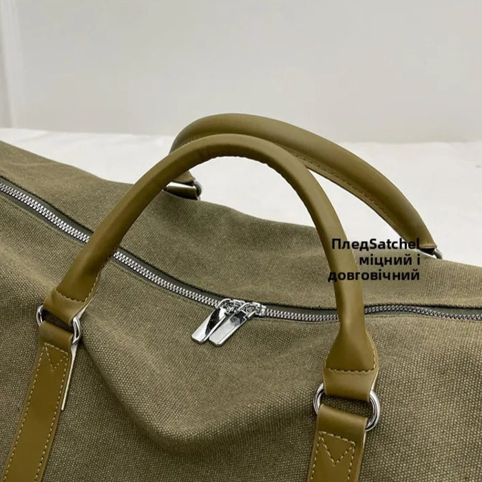 Large Capacity Canvas Travel Duffel – Foldable, Durable & Unisex Shoulder Bag