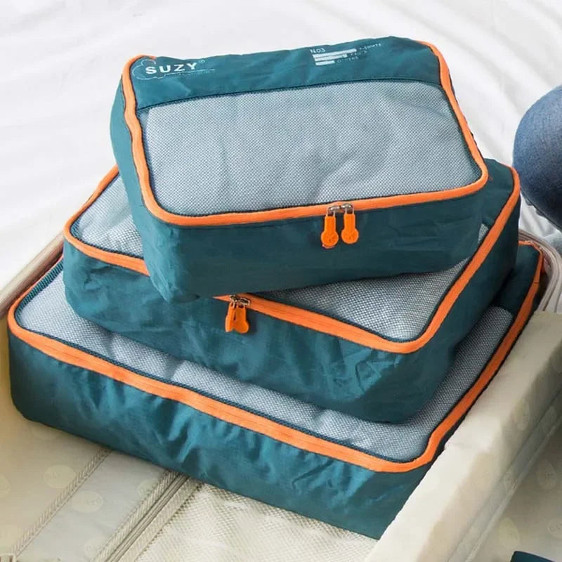7/6 PCS Travel Organizer Set – Waterproof Packing Cubes for Clothes and Accessories