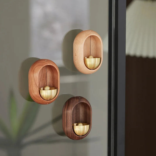 Japanese Wooden Wind Chime Doorbell – Brass Bell for Home Dealprice.co.uk