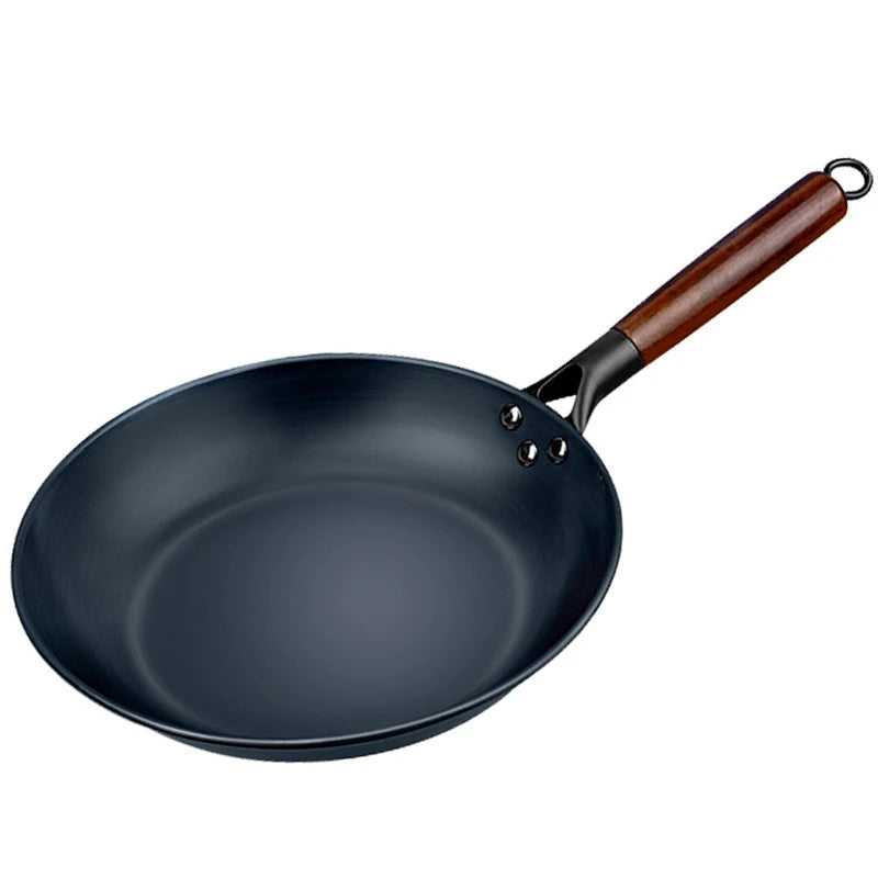 Coating-Free Iron Non-Stick Frying Pan – Great for Steak, Omelettes & Outdoor BBQs