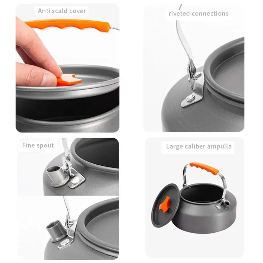 1.1L Lightweight Camping Kettle – Portable Aluminium Teapot Dealprice.co.uk