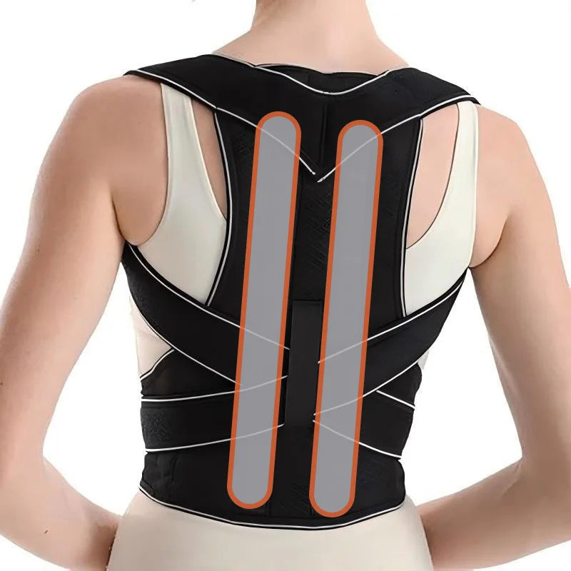 Back Support Posture Corrector Brace Lightweight Unisex Belt for Fitness