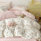 Pink Floral Duvet Cover Bedding Set – Ultra Soft Comfort Microfiber Bed cover