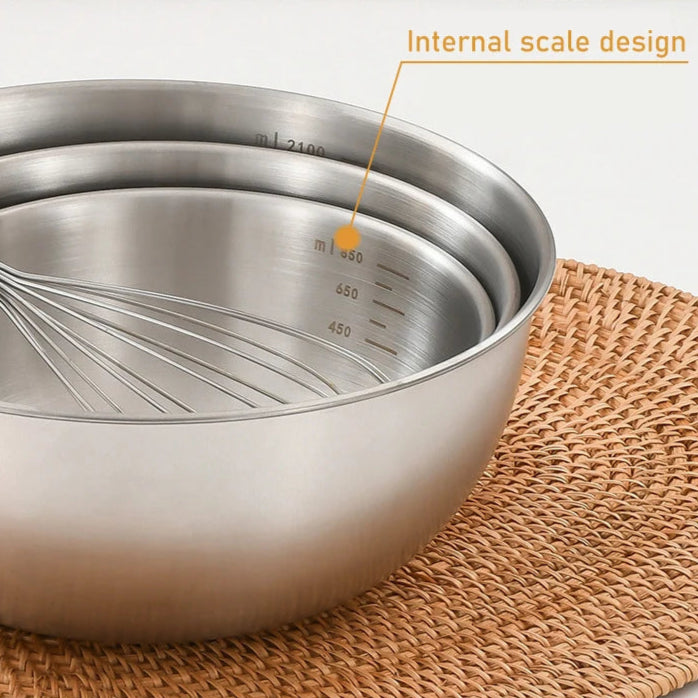 Stainless Steel Bowl Set –, Multipurpose Kitchen Use Bowls (Set of 4)