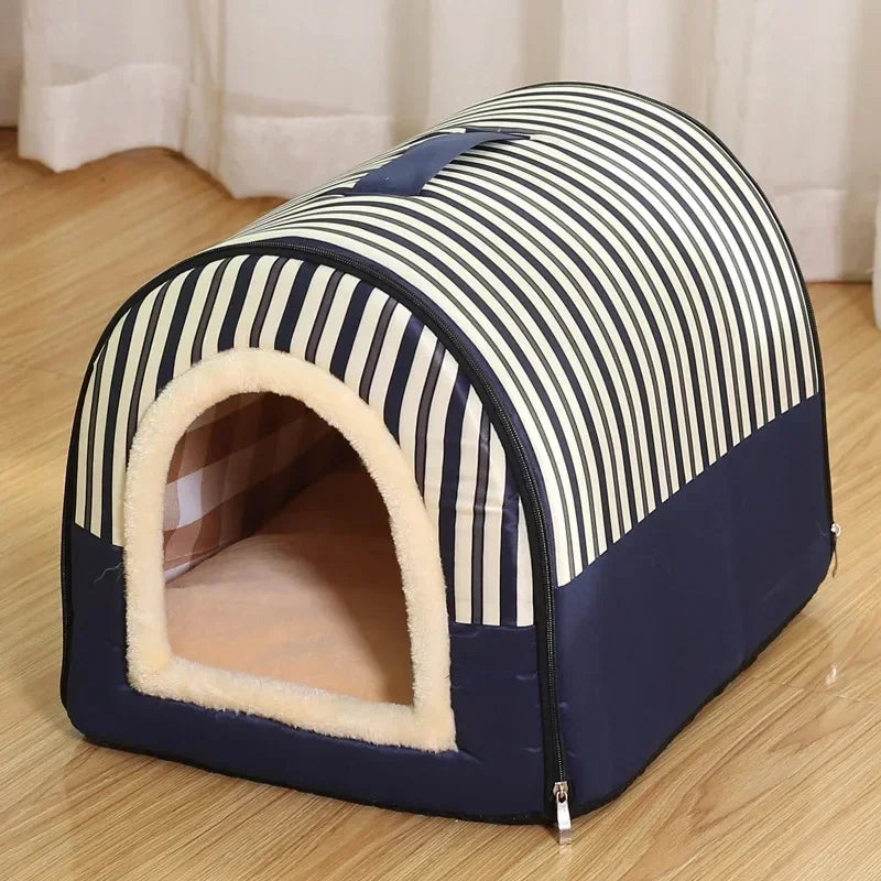 Foldable Plush Pet House – Cozy Indoor Bed for Cats & Small Dogs Dealprice.co.uk