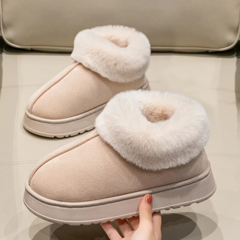 Women's Winter Faux Suede Slippers – Ultra Warm & Anti-Slip