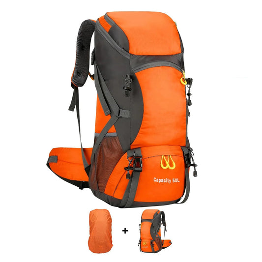 50L Waterproof Hiking Backpack – Lightweight Travel & Trekking Bag with Rain Cover Dealprice.co.uk
