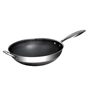 Double-Sided 316 Stainless Steel Wok – Natural Cooking, No Coating