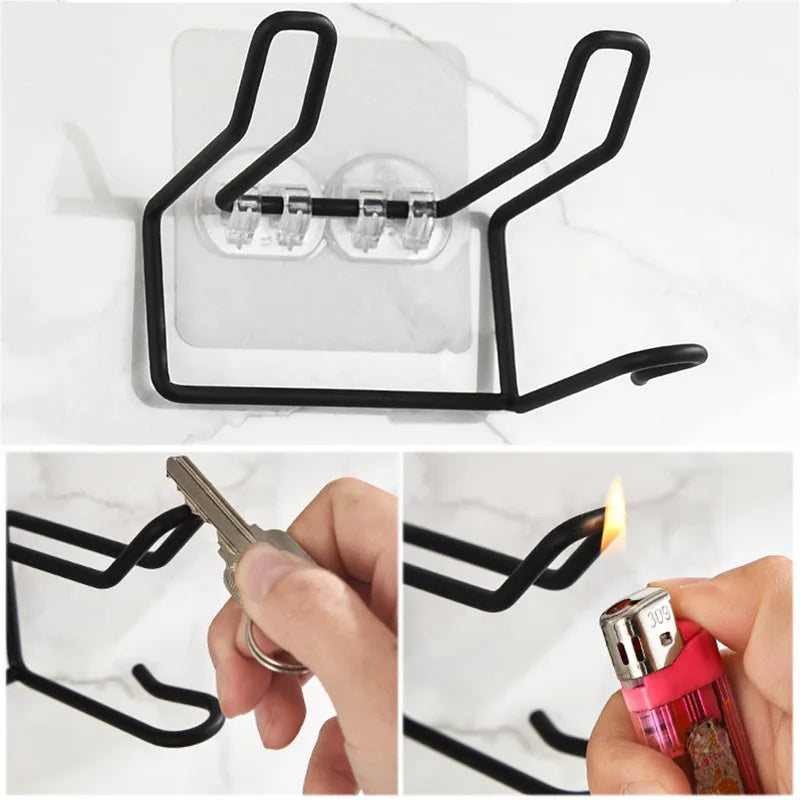 No-Drill Wall-Mounted Stainless Steel Hair Dryer Holder & Organizer Dealprice.co.uk