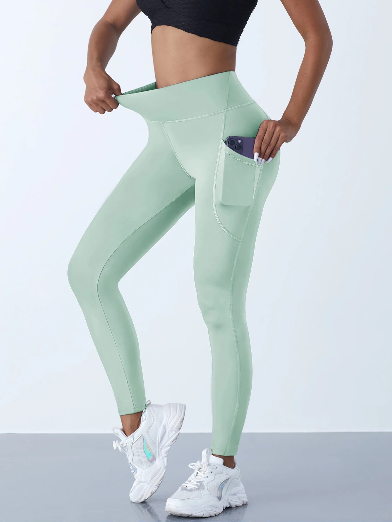 High Waist Women's Stretch Leggings with Pockets – Yoga & Fitness Sportswear
