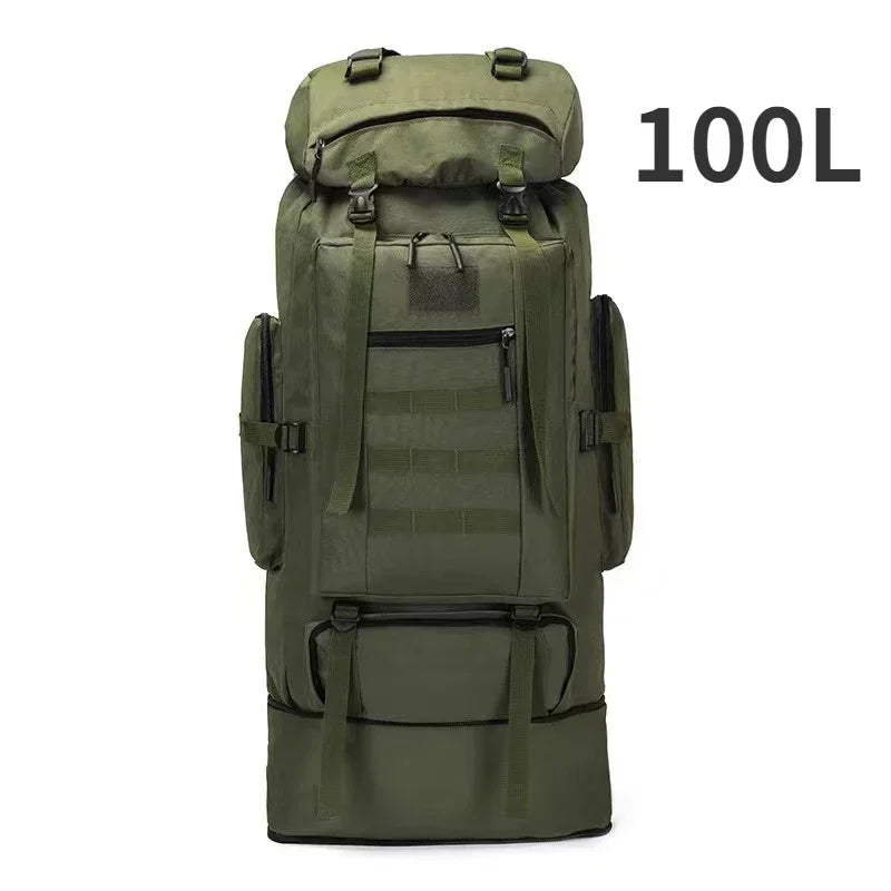 80L/100L Tactical Mountaineering Backpack – Large Capacity Hiking & Camping Bag Dealprice.co.uk