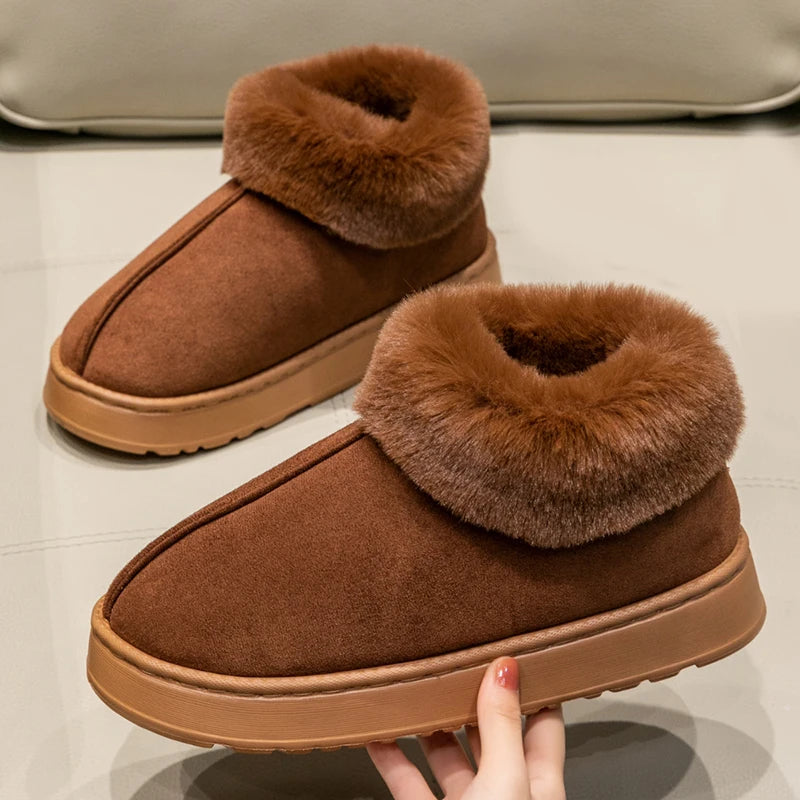 Women's Winter Faux Suede Slippers – Ultra Warm & Anti-Slip