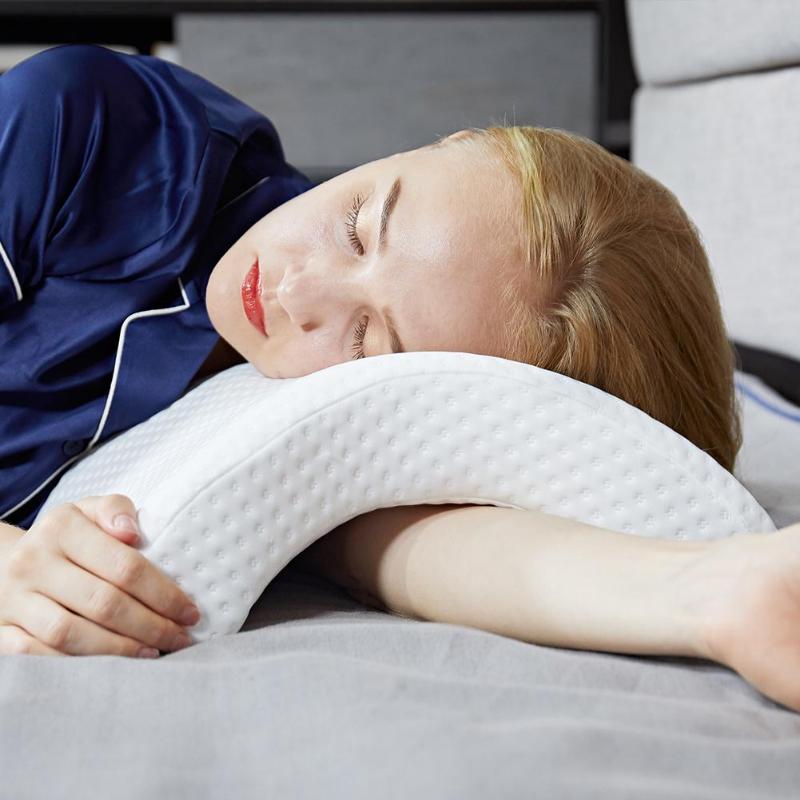 U-Shaped Orthopedic Memory Foam Pillow – Neck & Arm Support for Side Sleepers