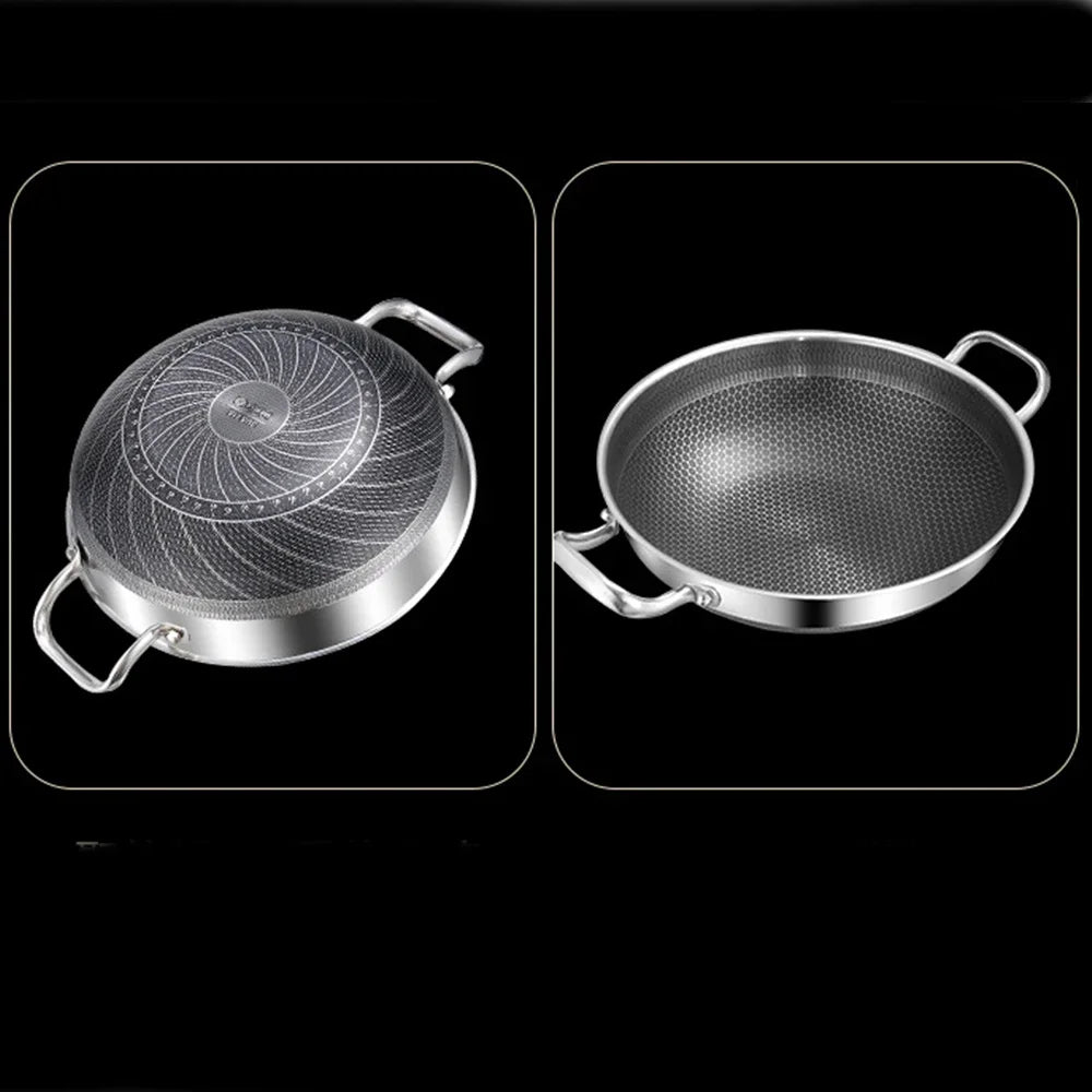 304 Stainless Steel Honeycomb Non-Stick Soup Pot – 32cm Frying Pan