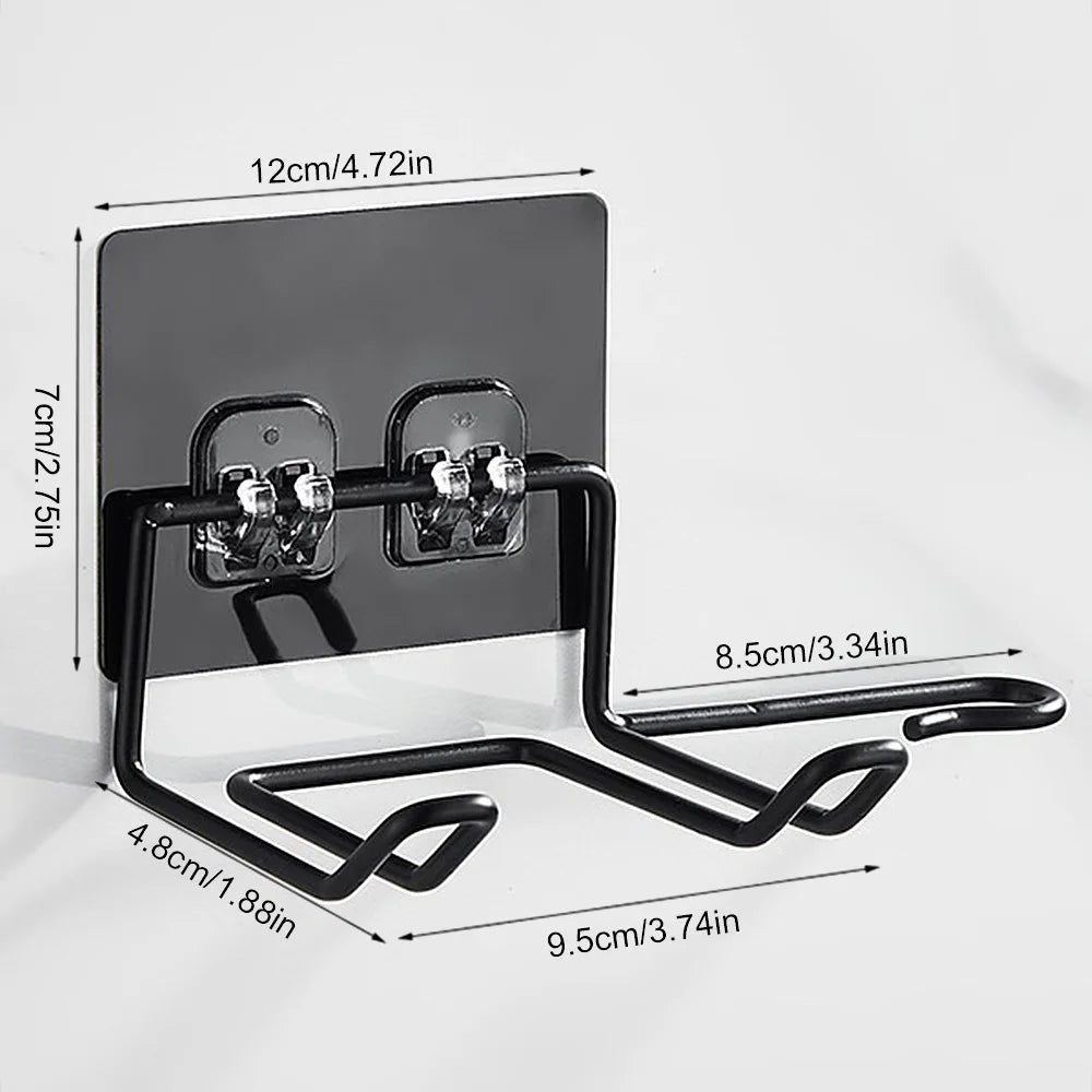 No-Drill Wall-Mounted Stainless Steel Hair Dryer Holder & Organizer Dealprice.co.uk