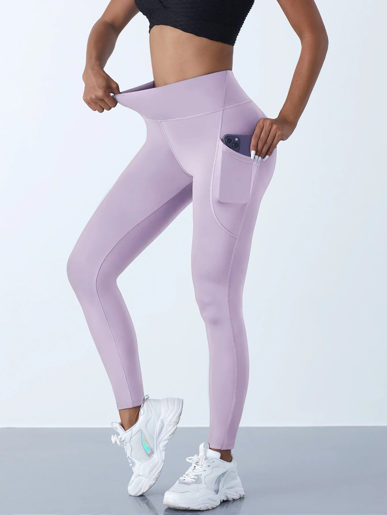 High Waist Women's Stretch Leggings with Pockets – Yoga & Fitness Sportswear