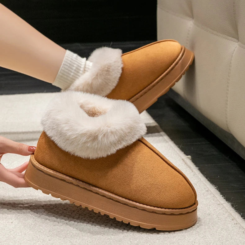 Women's Winter Faux Suede Slippers – Ultra Warm & Anti-Slip