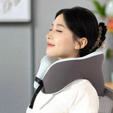 Travel Neck Pillow U-Shaped Snail-Style Memory Foam – Soft Adjustable Support