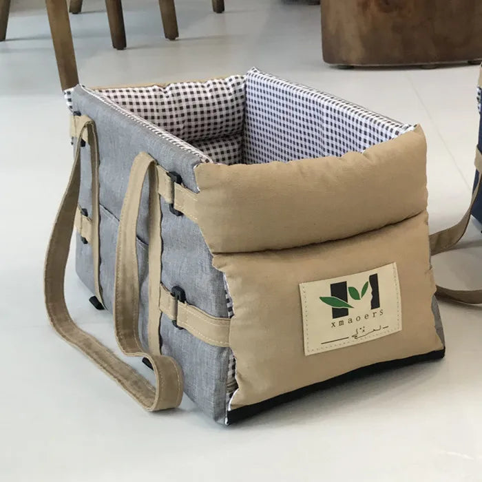Dog Car Seat & Cat Carrier – Armrest Travel Bag with Safety Tethers Dealprice.co.uk