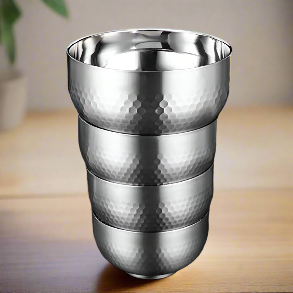 304 Stainless Steel Double-Wall Bowl – Heat-Insulated, Anti-Slip, Built to Last