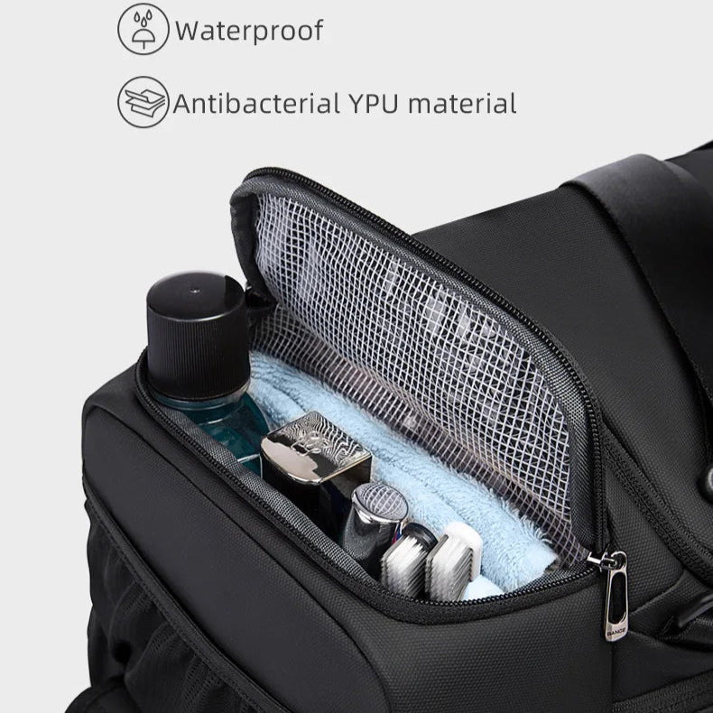 Men's Waterproof Gym Duffel Bag – Bag with Shoe Compartment, Wet/Dry Separation