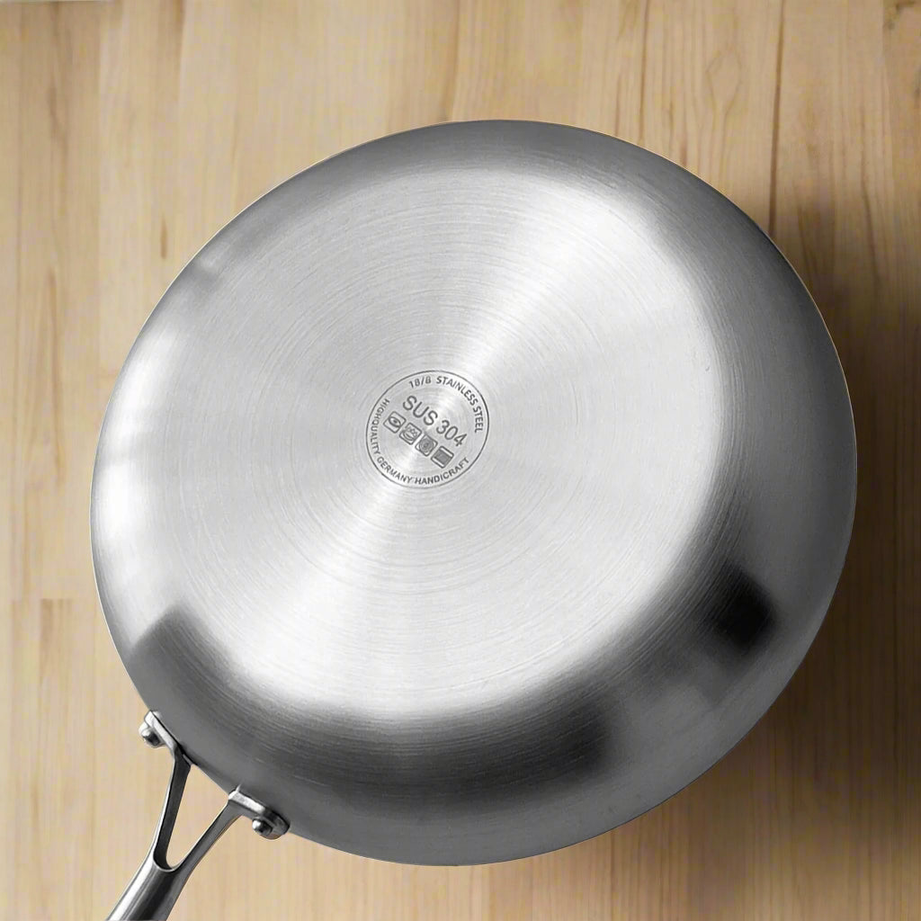 304 Stainless Steel Frying Pan – Non-Stick Skillet for Gas & Induction Cookers