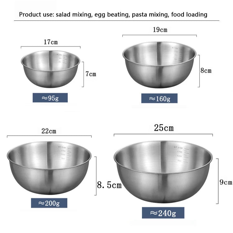 Stainless Steel Bowl Set –, Multipurpose Kitchen Use Bowls (Set of 4)