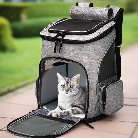 Cat Carrier Backpack – Foldable, Expandable & Travel-Ready for Pets