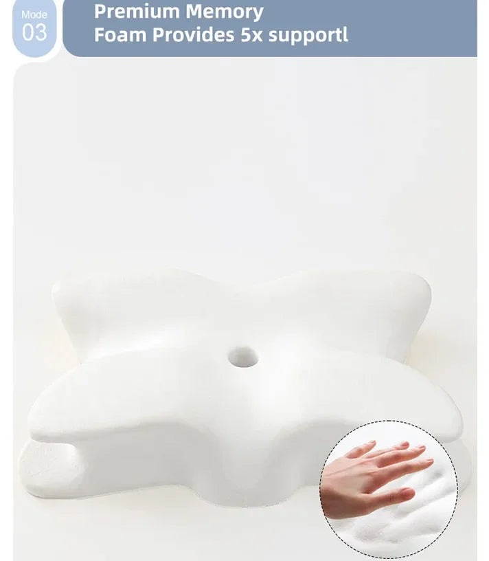 Butterfly Memory Foam Cervical Pillow – Orthopaedic Neck Support for Pain Relief