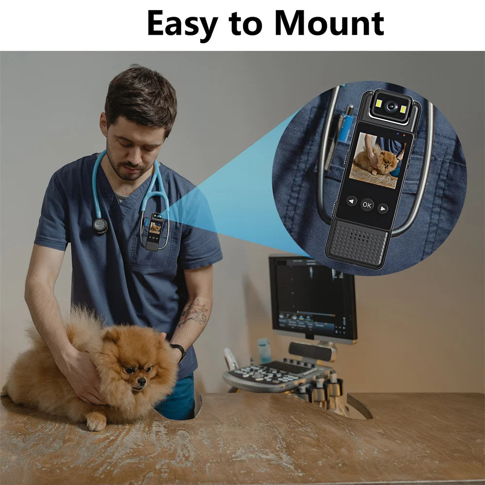 WiFi Mini body Camera – 1080P Portable Body Cam with Night Vision, 180° Rotatable Lens