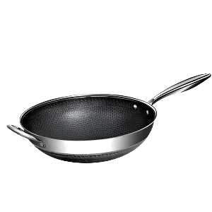 Double-Sided 316 Stainless Steel Wok – Natural Cooking, No Coating