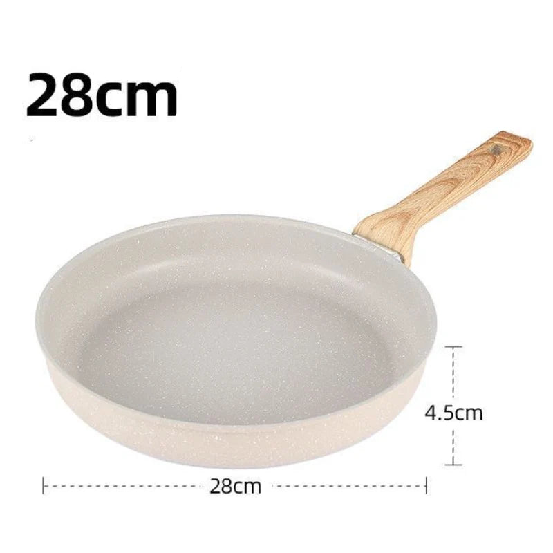 Aluminium Alloy Ceramic-Coated Wok for Gas & Induction - Non-Stick Frying Pan