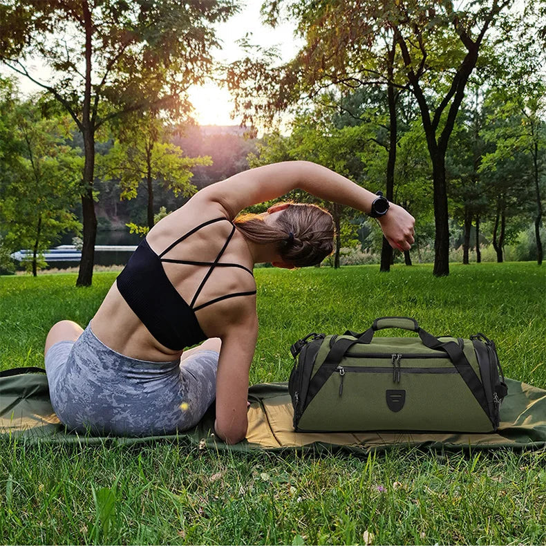 Gym Bag Dry Wet Separate Duffel Bag with Shoe Compartment