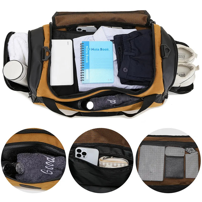 Gym Bag Dry Wet Separate Duffel Bag with Shoe Compartment