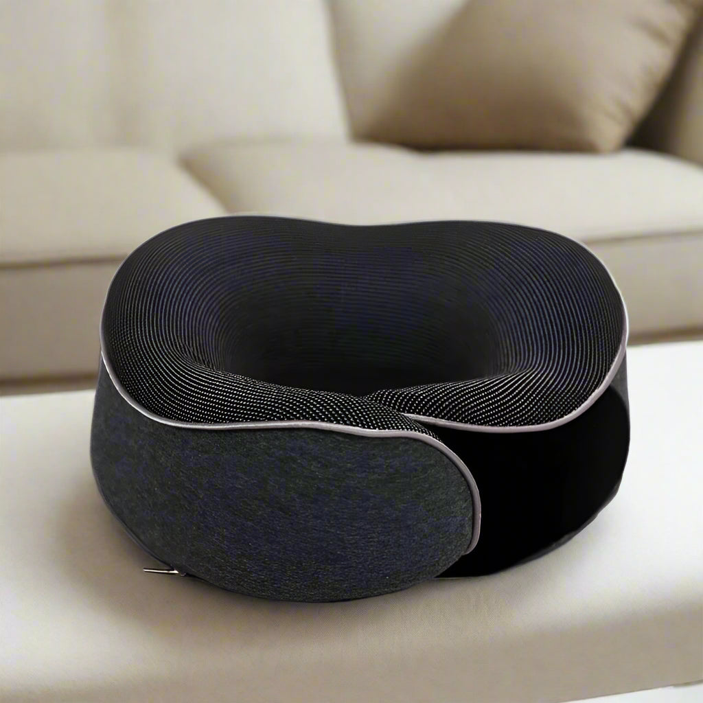 Memory Foam U-Shaped Travel Neck Pillow for Airplane, Car & Office