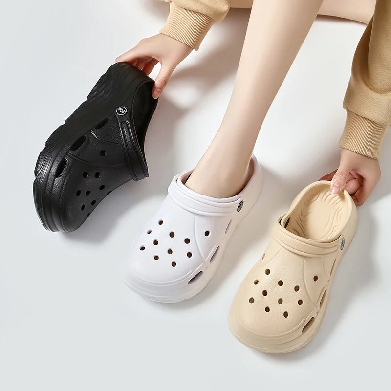 Women's Platform Non-Slip Garden Sandals – Summer Hollow Out EVA Clogs