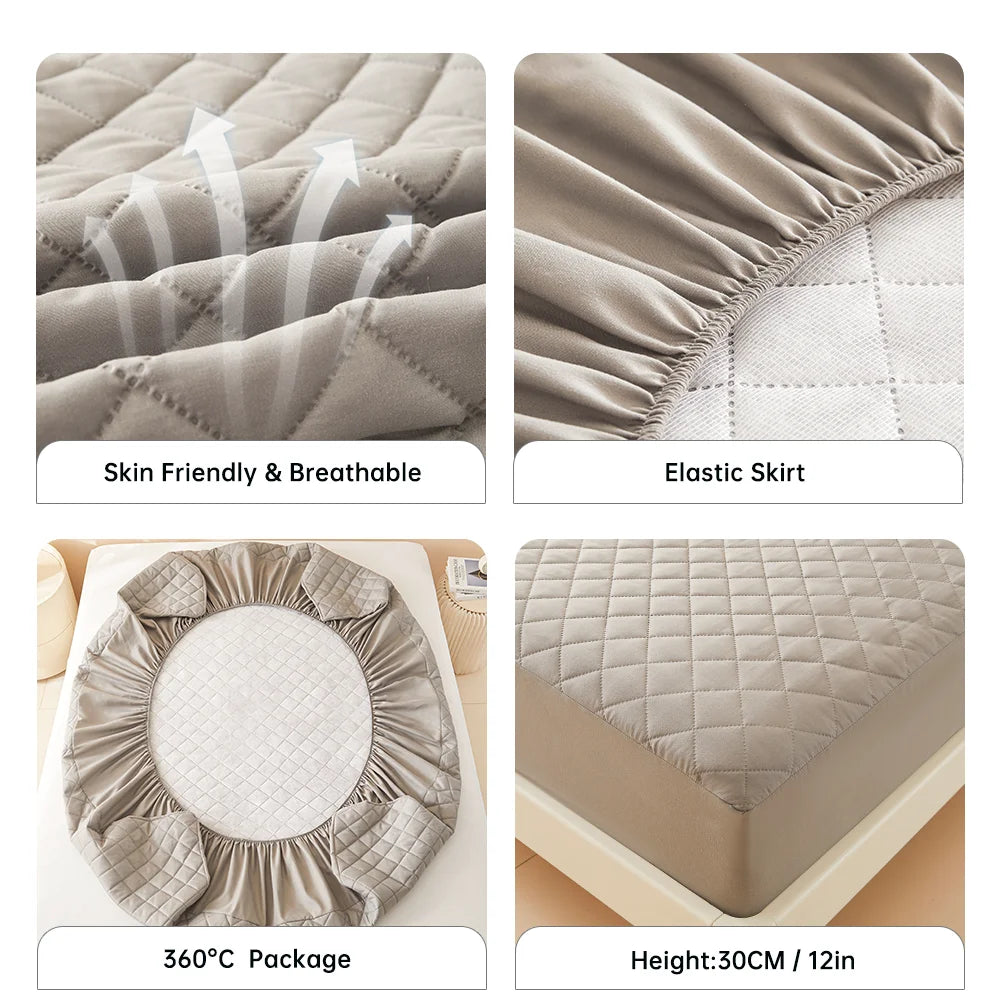 3D Air Fabric Thick Waterproof Mattress Protector – Breathable, Soft & Durable Bed Cover