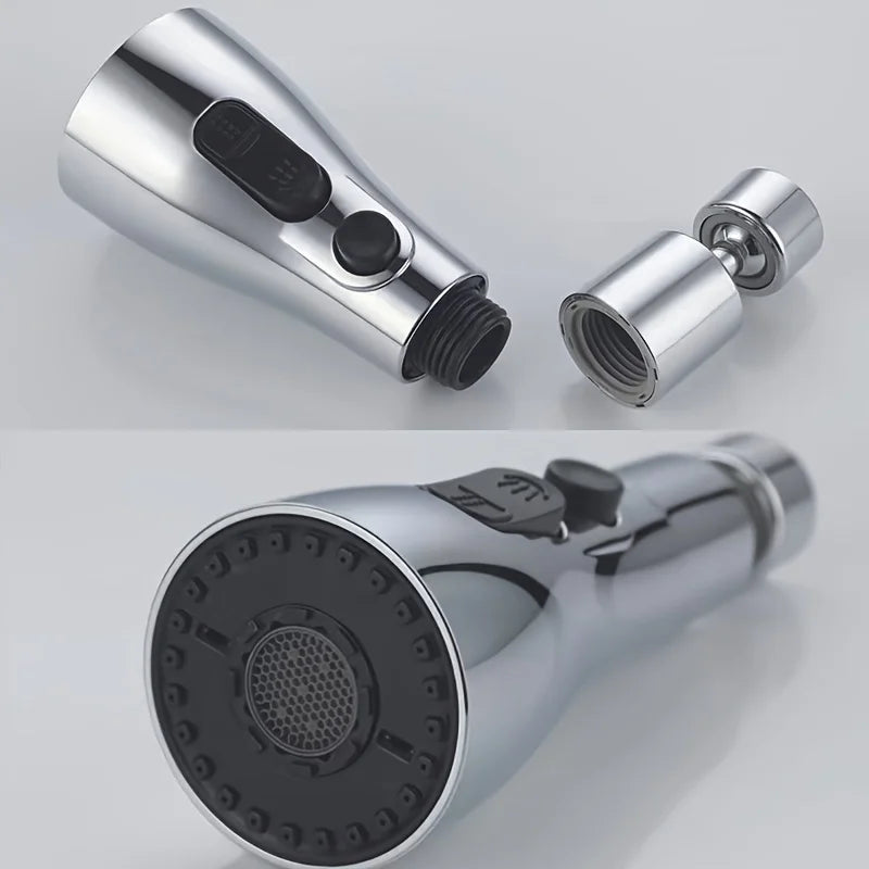 Anti-Splash 360° Rotating Kitchen Tap Attachment with 3 Water-Saving Modes