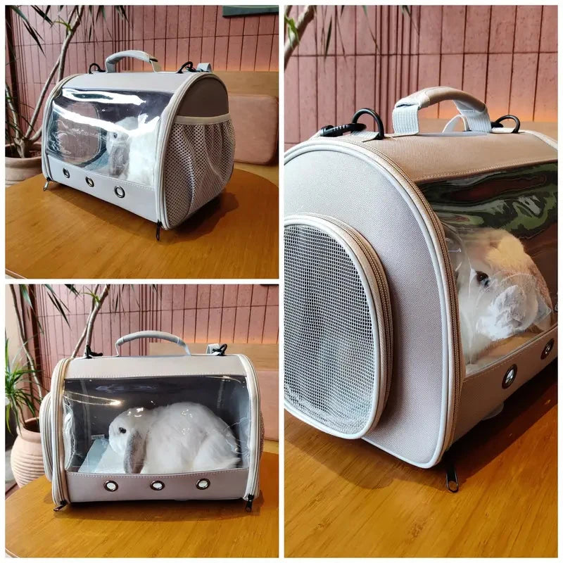 Small Animal Carrier Bag – Portable, Breathable & Multi-Pet Travel Backpack