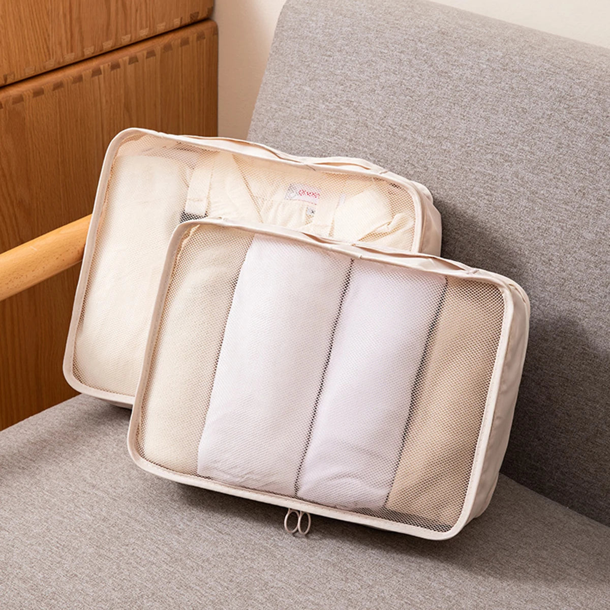 3PCS Travel Packing Cubes Set – Lightweight, Breathable, Multi-Size Luggage Organisers