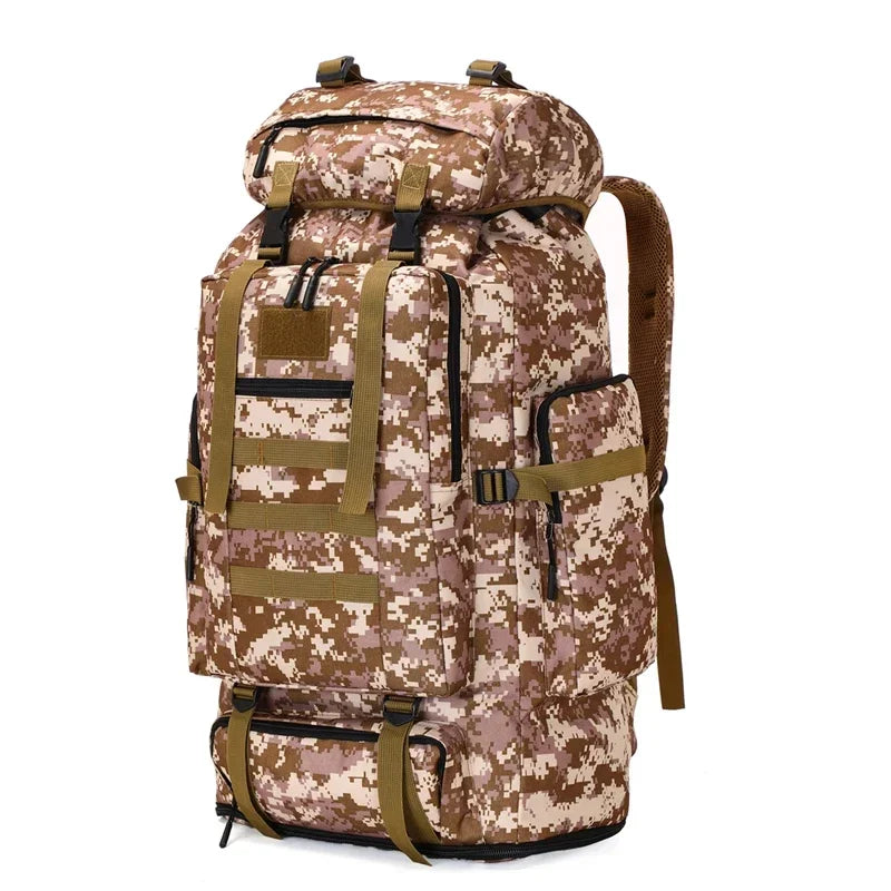 80L/100L Tactical Mountaineering Backpack – Large Capacity Hiking & Camping Bag Dealprice.co.uk