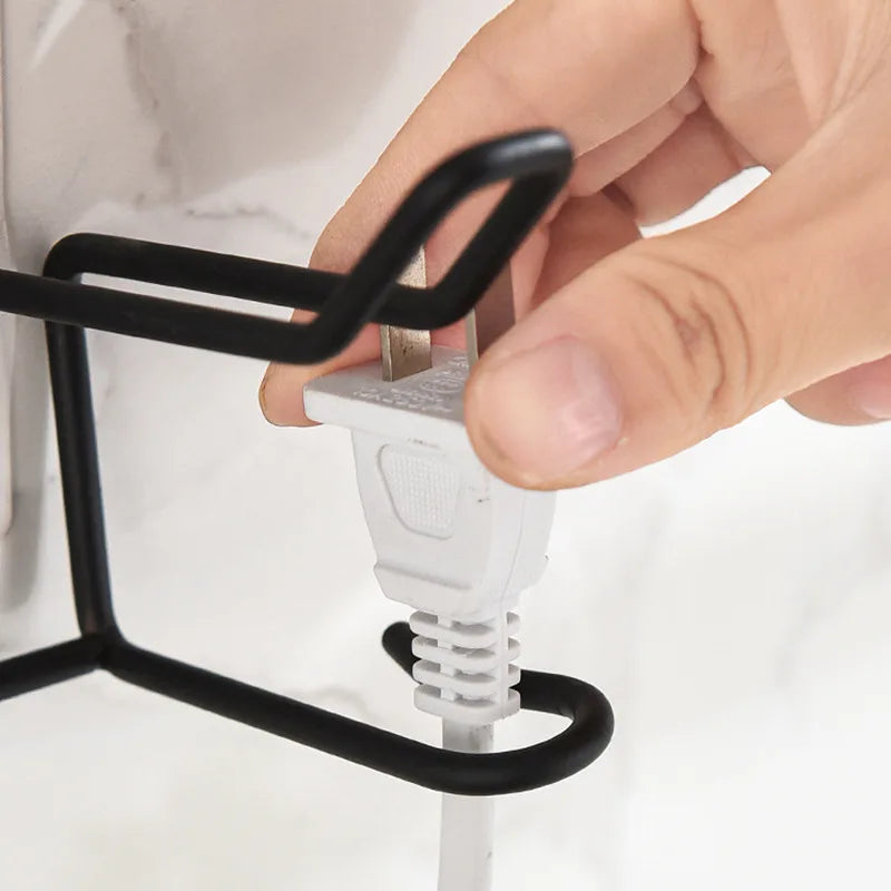 No-Drill Wall-Mounted Stainless Steel Hair Dryer Holder & Organizer Dealprice.co.uk