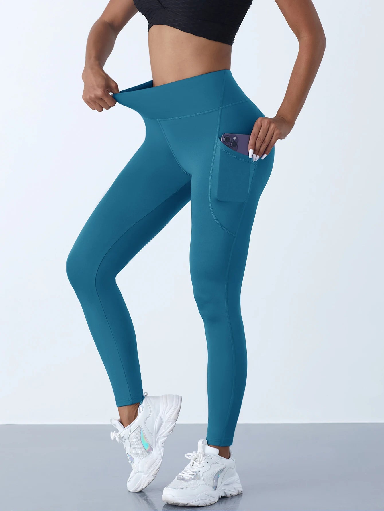 High Waist Women's Stretch Leggings with Pockets – Yoga & Fitness Sportswear