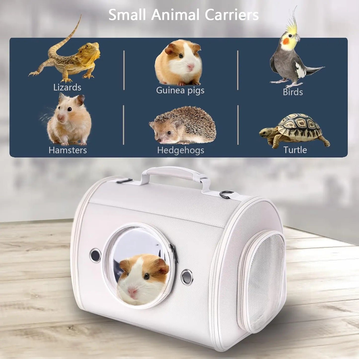 Small Animal Carrier Bag – Portable, Breathable & Multi-Pet Travel Backpack