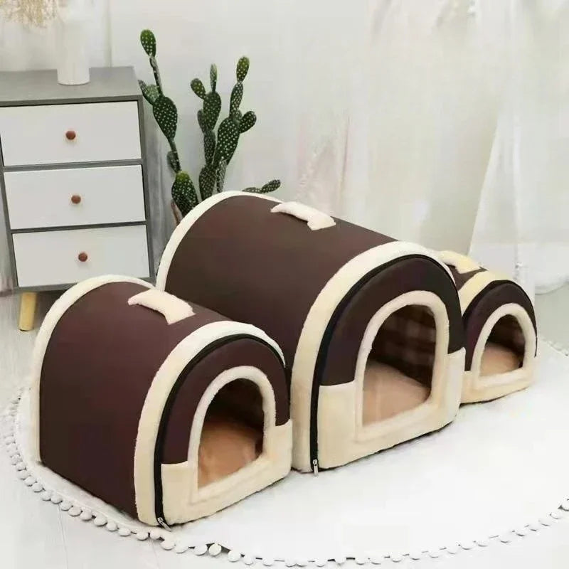 Foldable Plush Pet House – Cozy Indoor Bed for Cats & Small Dogs Dealprice.co.uk