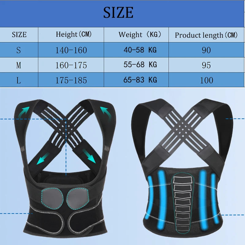 Adjustable Back, Shoulder Support for Women – Ergonomic Alignment Strap