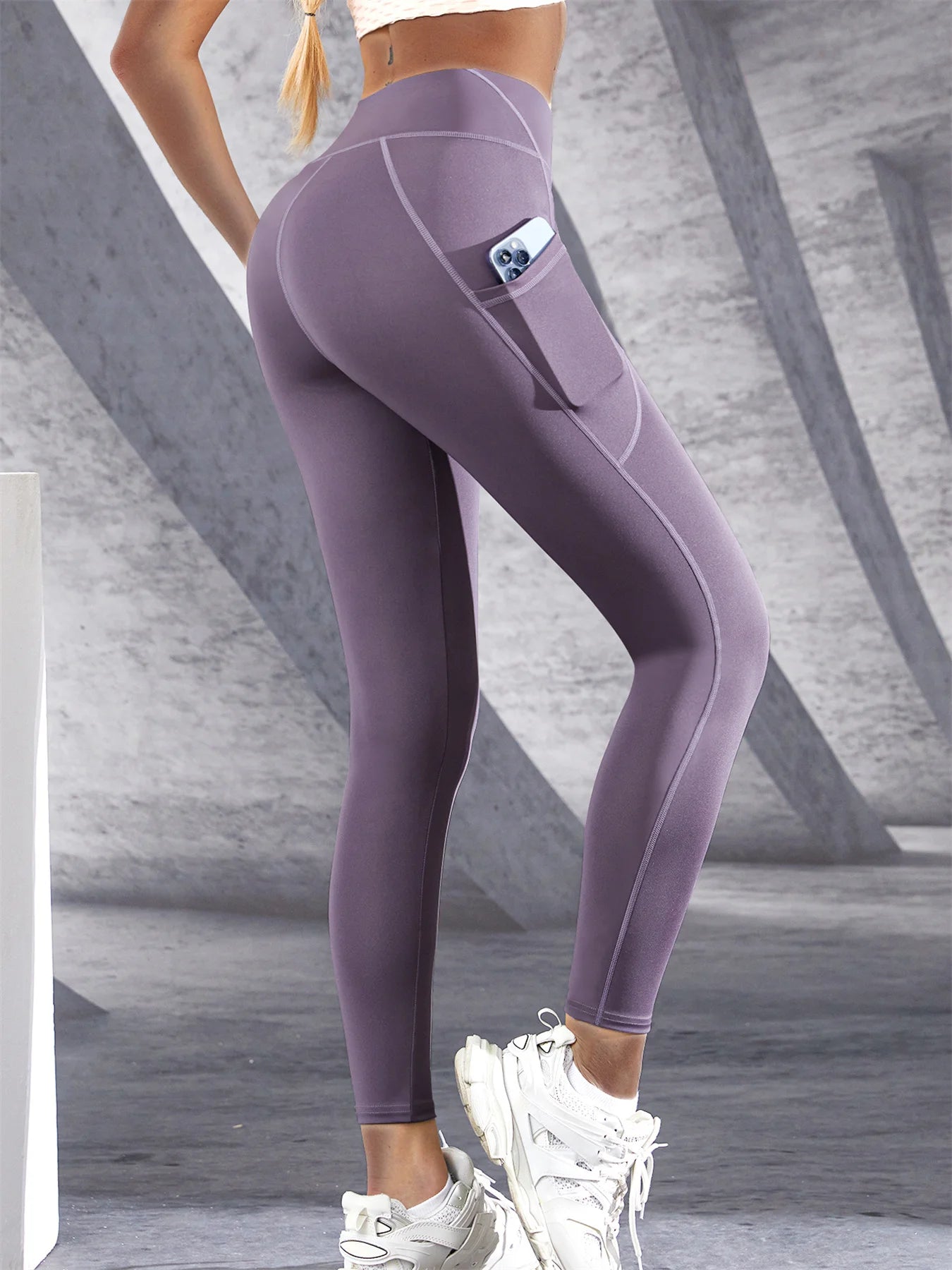 High Waist Women's Stretch Leggings with Pockets – Yoga & Fitness Sportswear