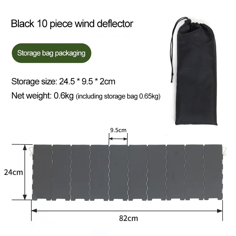 10-Plate Foldable Camping Stove Windshield – Windproof Screen Dealprice.co.uk