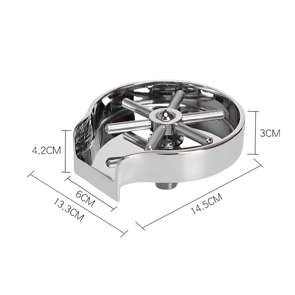 Glass Rinser for Kitchen Sink – Stainless Steel Bottle & Cup Washer Attachment