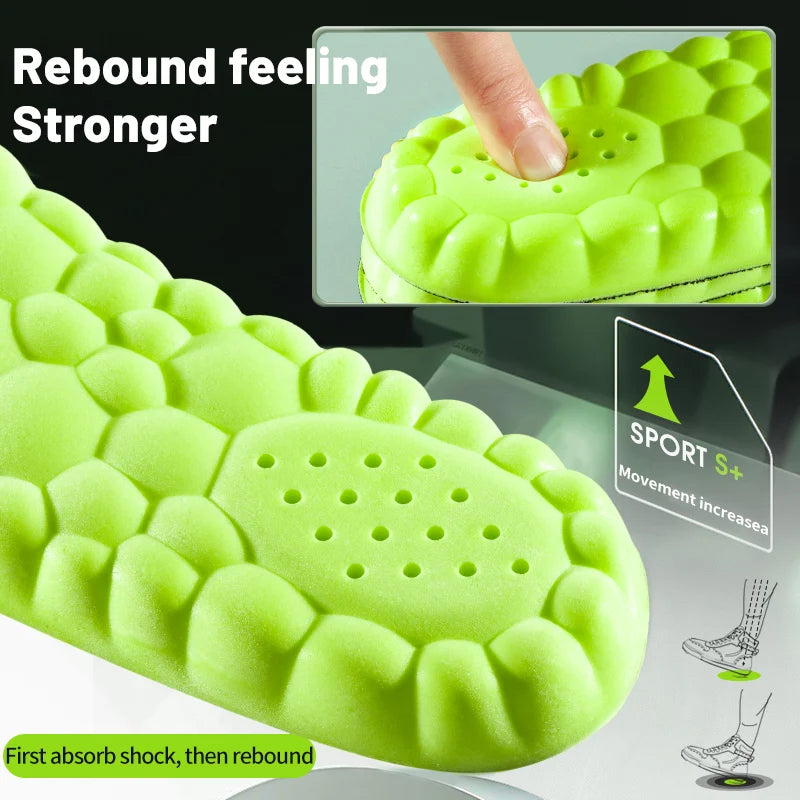 4D Cloud Sport Insoles – Shock Absorbing, Arch Support, Orthopedic Shoe Inserts